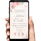 Convite Casamento Digital Floral 4