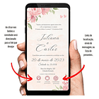 Convite Casamento Digital Floral 5