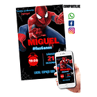 Convite Digital  Homem Aranha   Vermelho 3