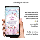 Kit Save The Date + Convite Interativo Jardim Encantado Rosa 3