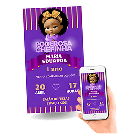 Convite Digital Poderosa Chefinha   Roxa