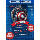 Convite Digital Capitão América    Azul-marinho 2