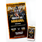 Convite Digital Free Fire Aniversário Envio Imediato  N/a 1