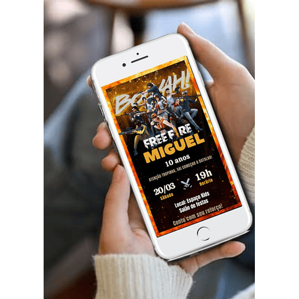 Convite Digital Free Fire Aniversário Envio Imediato  N/a 4