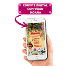 Convite Digital Com Vídeo Moana Envio Imediato 2