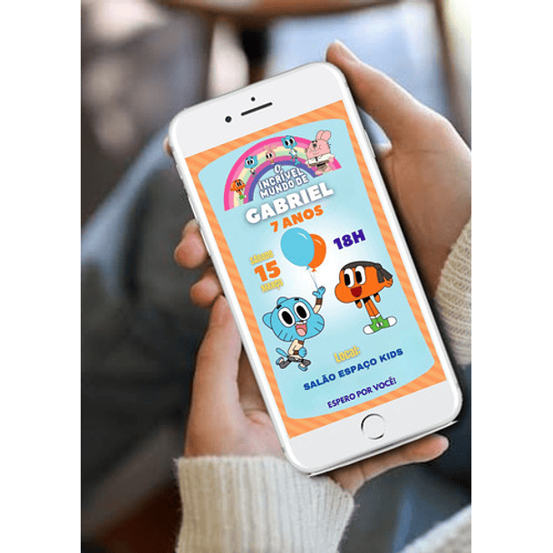 Convite Digital O Incrível Mundo De Gumball 3