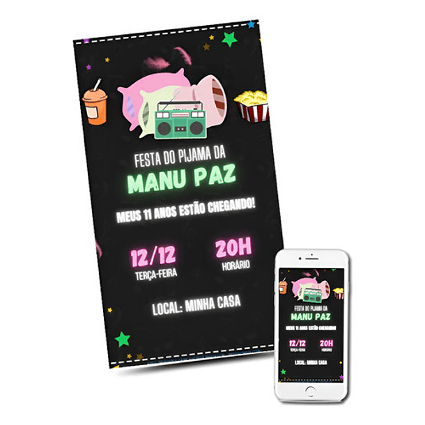 Convite Digital Festa Do Pijama 2