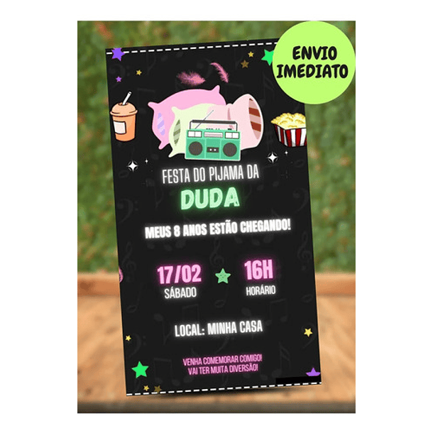 Convite Digital Festa Do Pijama 3