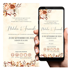 Convite  Digital Interativo Casamento Terracota Terracota 2