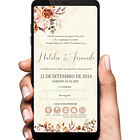 Convite  Digital Interativo Casamento Terracota Terracota 4