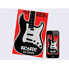 Convite Digital Rock Guitarra 1