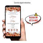 Convite Casamento Terracota Digital Interativo Whatsapp 6