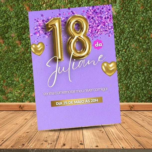 Convite Digital  18 Anos   Lilás 3