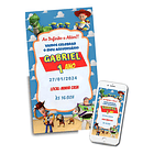 Convite Digital  Toy Story Whatsapp Redes Sociais Azul 1