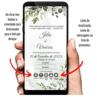 Convite Casamento Interativo Rústico Verde Folhas Verde 5