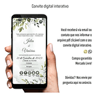 Convite Casamento Interativo Rústico Verde Folhas Verde 6