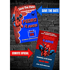 Save The Date + Convite Oficial Homem Aranha  Vermelho 3
