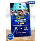 Convite Digital Os Cavaleiros Do Zodíaco   Azul 3