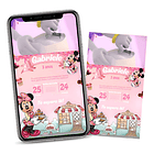 Convite Digital Minnie Confeitaria Musical  Rosa 1