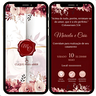 Convite Interativo Digital Envio 24h  Vinho 1