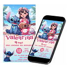 Convite Digital Lilo & Stitch Interativo  D632 2