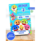 Convite Digital  Baby Shark Redes Sociais  Azul 3