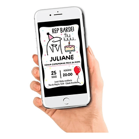 Convite Digital Divertido Flork Bento Cake   Flork