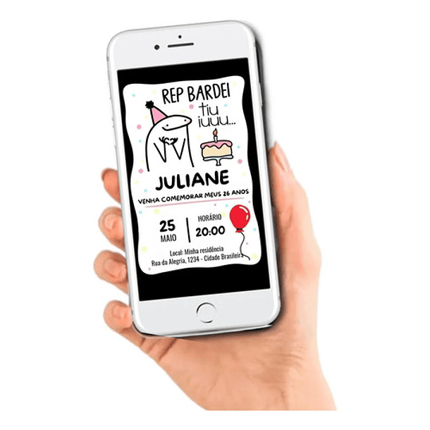 Convite Digital Divertido Flork Bento Cake   Flork 1