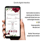 Convite Casamento Digital  Interativo Marsala 2