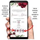 Convite Casamento Digital  Interativo Marsala 3