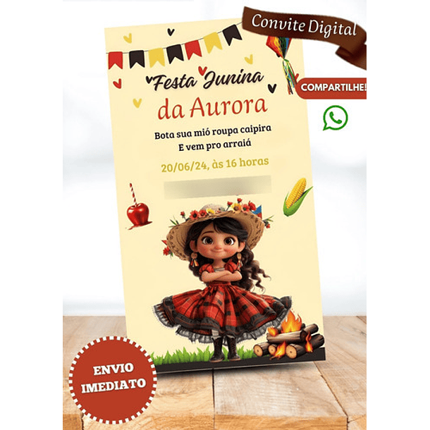 Convite Digital Arraiá | Festa Junina  Arraia 2