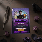 Convite Interativo Wandinha   Púrpura 2