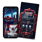 Convite Digital Animado Homem Aranha  Vermelho 1