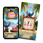 Convite Stitch Animado Interativo  Azul 1