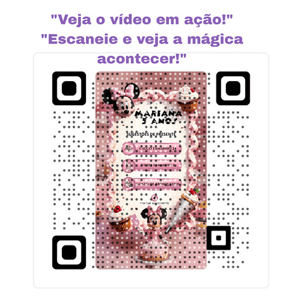 Convite Digital Minnie Confeiteira Interativo  Rosa-chiclete 7