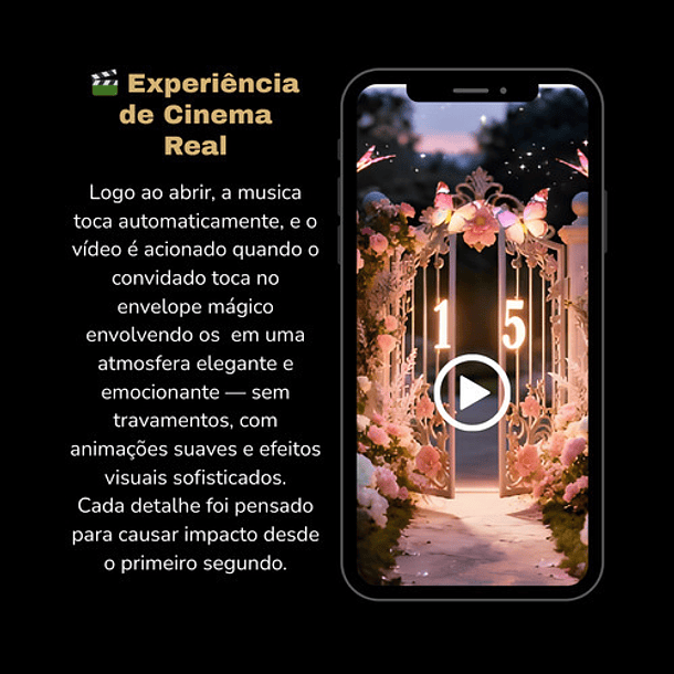 Convite Interativo Jardim Encantado 15 Anos  Rosa 5