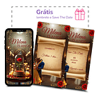 Convite Digital 15 Anos Bela E A Fera Vídeo Animado Vermelho 6