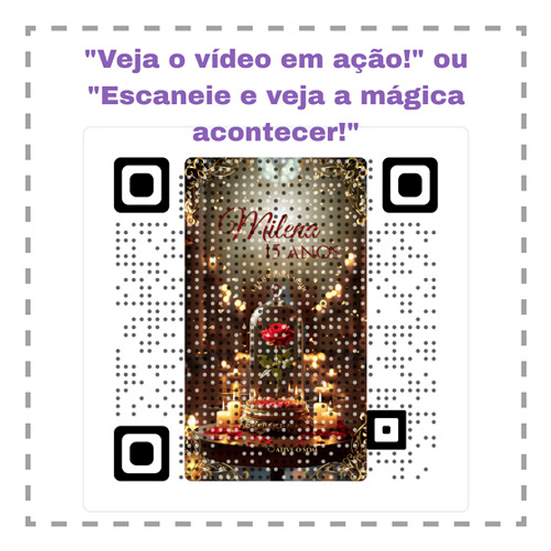 Convite Digital 15 Anos Bela E A Fera Vídeo Animado Vermelho 7