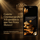 Convite Cinematográfico Interativo 15 Anos Preto 2