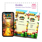 Convite Digital Animado Super Mario Aniversário Amarelo 6