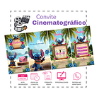 Convite Stitch Animado Interativo  Azul 2