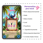 Convite Stitch Animado Interativo  Azul 3