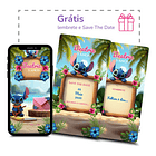 Convite Stitch Animado Interativo  Azul 5