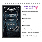 Convite Batman Animado Interativo  Infantil  Preto 4
