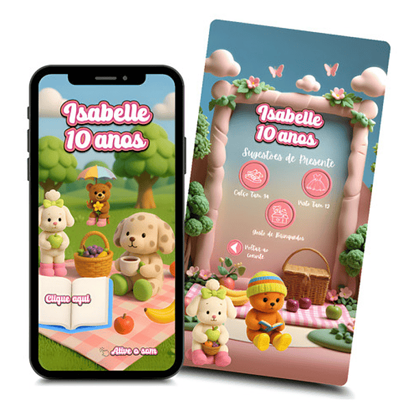 Convite Digital Animado Bobbie Goods Rosa-claro 1