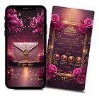 Convite Interativo Animado 15 Anos Florescer Rosa-chiclete 1