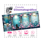 Convite Digital Animado 15 Anos Fundo Do Mar Azul-petróleo 2