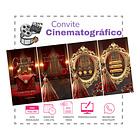 Convite  Animado 15 Anos Vídeo Cinematográficovermelho 3