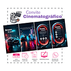 Convite Animado Velozes E Furiosos Cinza-escuro 3