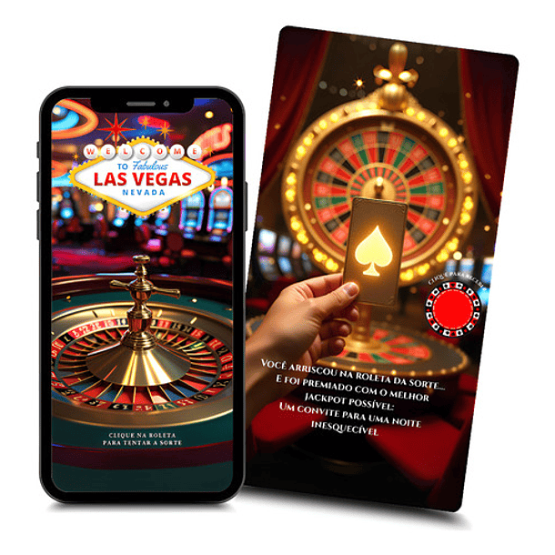 Convite Digital Animado 15 Anos Tema Las Vegas  Vermelho 2